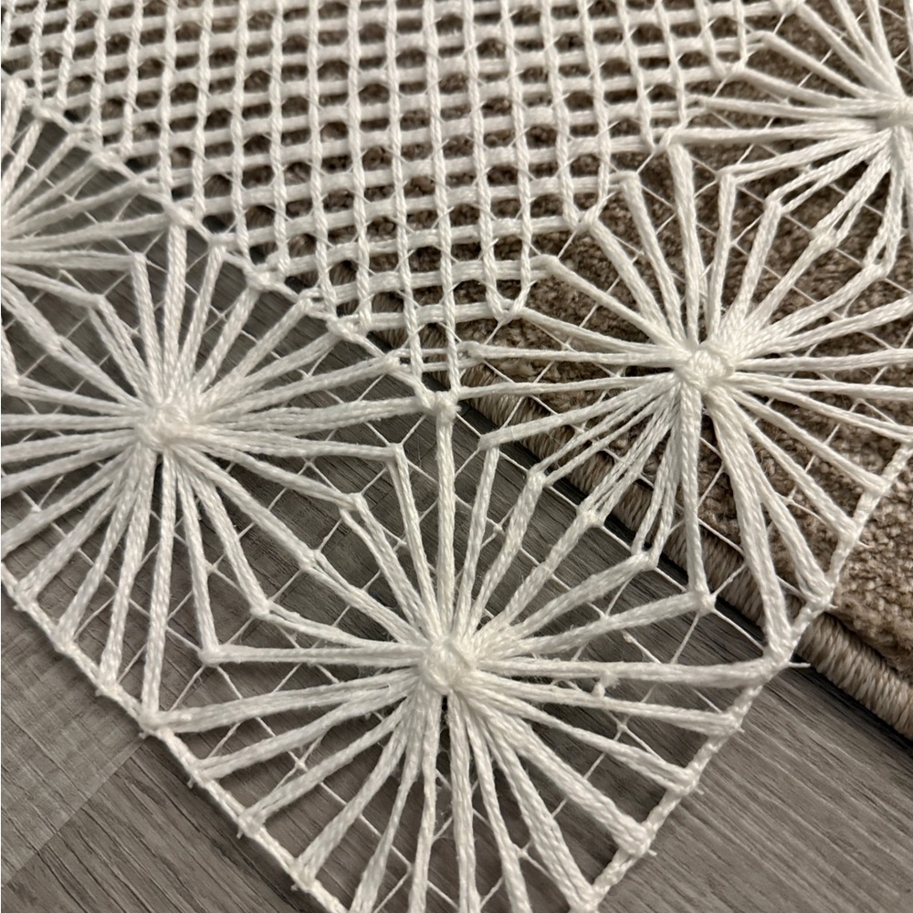 White Embroidered Lace Placemat Set